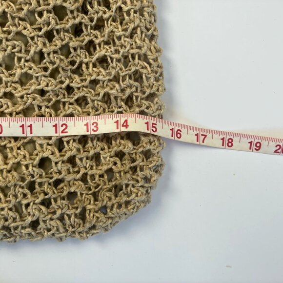 Vintage 1970s Italian Macrame Crochet Bag with Acrylic Circular handles - groovy - Picture 6 of 13